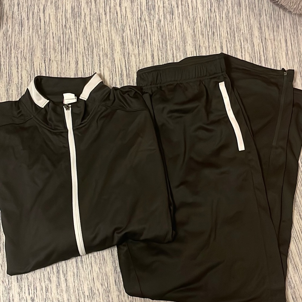 Black and white mens tracksuit